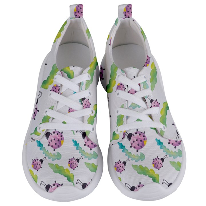 Watercolor-pattern-with-lady-bug Women s Lightweight Sports Shoes