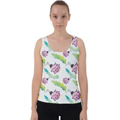 Watercolor-pattern-with-lady-bug Velvet Tank Top by Wegoenart