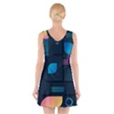 Gradient Geometric Shapes Dark Background V-Neck Sleeveless Dress View2