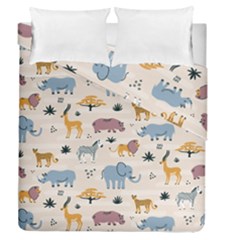 Wild-animals-seamless-pattern Duvet Cover Double Side (queen Size)