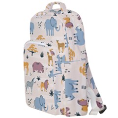 Wild-animals-seamless-pattern Double Compartment Backpack by Wegoenart