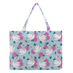 Classy Swan Pattern Medium Tote Bag by Wegoenart