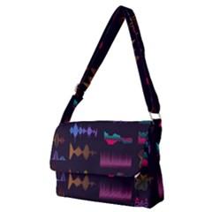 Colorful-sound-wave-set Full Print Messenger Bag (m) by Wegoenart