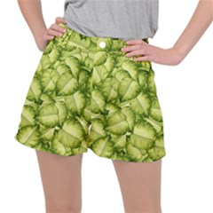 Seamless-pattern-with-green-leaves Ripstop Shorts