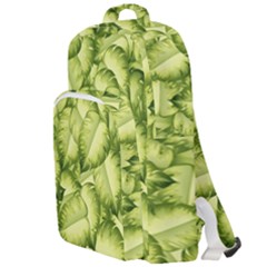 Seamless-pattern-with-green-leaves Double Compartment Backpack