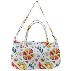 Seamless-hipster-pattern-with-watermelons-mint-geometric-figures Removal Strap Handbag by Wegoenart