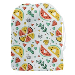 Seamless-hipster-pattern-with-watermelons-mint-geometric-figures Drawstring Pouch (3xl)