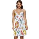 Seamless-hipster-pattern-with-watermelons-mint-geometric-figures V-Neck Pocket Summer Dress  View1