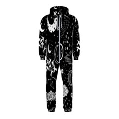 Vector-set-sketch-drawn-with-space Hooded Jumpsuit (kids) by Wegoenart