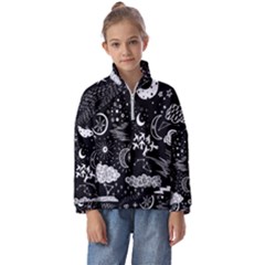 Vector-set-sketch-drawn-with-space Kids  Half Zip Hoodie