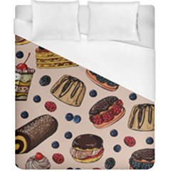 Seamless Pattern With Sweet Cakes Berries Duvet Cover (california King Size) by Wegoenart