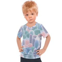 Abstract Seamless Pattern With Winter Forest Background Kids  Sports Tee