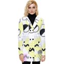 Graphic-design-geometric-background Button Up Hooded Coat  View1