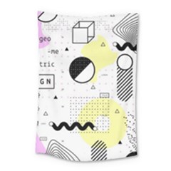 Graphic-design-geometric-background Small Tapestry by Wegoenart