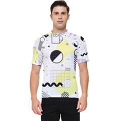 Graphic-design-geometric-background Men s Short Sleeve Rash Guard by Wegoenart