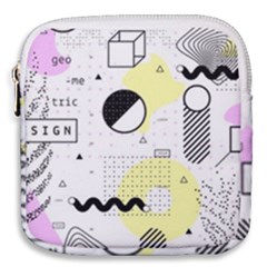 Graphic-design-geometric-background Mini Square Pouch by Wegoenart