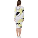 Graphic-design-geometric-background Long Sleeve V-Neck Bodycon Dress  View4