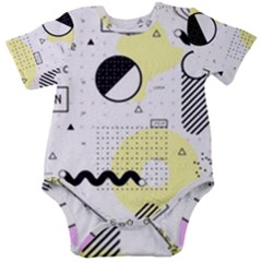 Graphic-design-geometric-background Baby Short Sleeve Onesie Bodysuit by Wegoenart