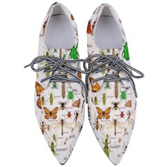 Insects-seamless-pattern Pointed Oxford Shoes by Wegoenart