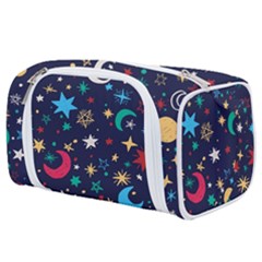 Colorful-background-moons-stars Toiletries Pouch by Wegoenart