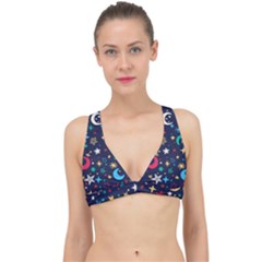 Colorful-background-moons-stars Classic Banded Bikini Top by Wegoenart