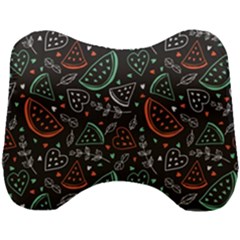 Seamless-vector-pattern-with-watermelons-mint -- Head Support Cushion by Wegoenart