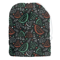 Seamless-vector-pattern-with-watermelons-mint -- Drawstring Pouch (3xl) by Wegoenart