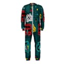 Seamless-pattern-hand-drawn-with-vehicles-buildings-road OnePiece Jumpsuit (Kids) View1