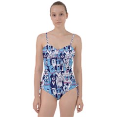 Dogs-seamless-pattern Sweetheart Tankini Set by Wegoenart