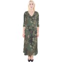 Camouflage-splatters-background Quarter Sleeve Wrap Maxi Dress View1