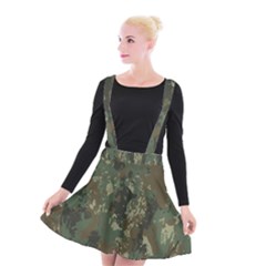 Camouflage-splatters-background Suspender Skater Skirt by Wegoenart