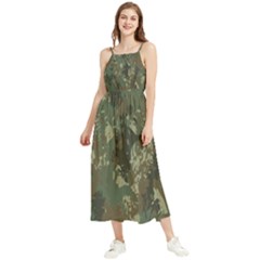 Camouflage-splatters-background Boho Sleeveless Summer Dress by Wegoenart