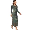 Camouflage-splatters-background Long Sleeve Velour Longline Maxi Dress View3