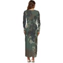 Camouflage-splatters-background Long Sleeve Velour Longline Maxi Dress View4