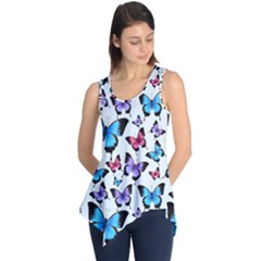 Decorative-festive-trendy-colorful-butterflies-seamless-pattern-vector-illustration Sleeveless Tunic by Wegoenart