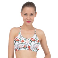 Seamless-vector-pattern-with-watermelons-mint Basic Training Sports Bra by Wegoenart