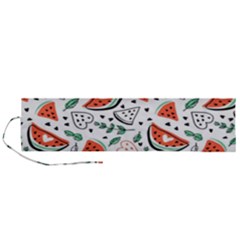 Seamless-vector-pattern-with-watermelons-mint Roll Up Canvas Pencil Holder (l) by Wegoenart