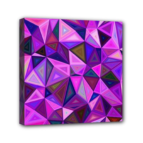 Triangular-shapes-background Mini Canvas 6  X 6  (stretched) by Wegoenart