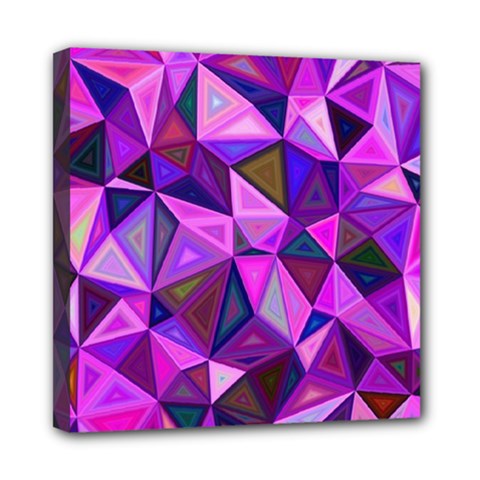 Triangular-shapes-background Mini Canvas 8  X 8  (stretched) by Wegoenart