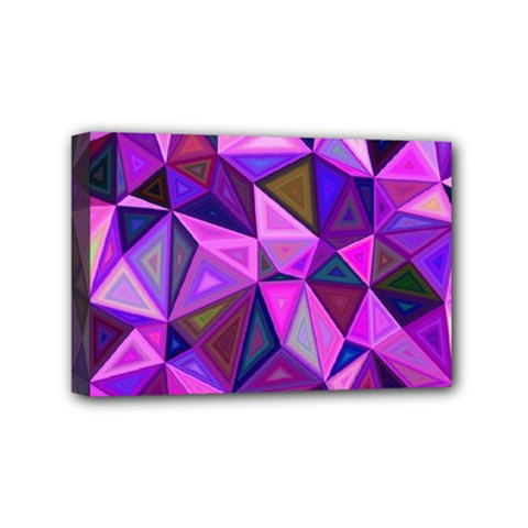 Triangular-shapes-background Mini Canvas 6  X 4  (stretched) by Wegoenart