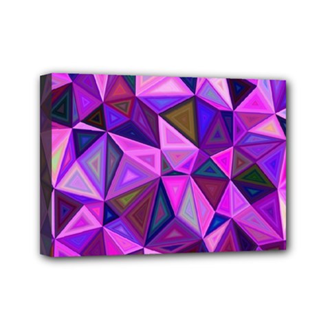 Triangular-shapes-background Mini Canvas 7  X 5  (stretched) by Wegoenart