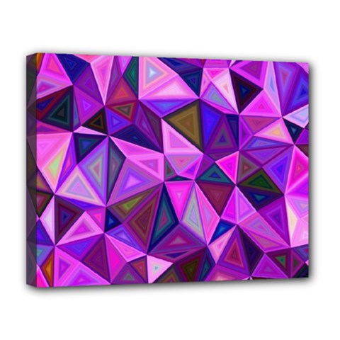 Triangular-shapes-background Canvas 14  X 11  (stretched) by Wegoenart