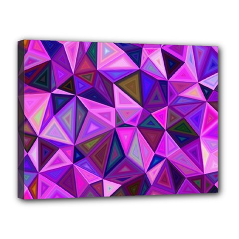 Triangular-shapes-background Canvas 16  X 12  (stretched) by Wegoenart