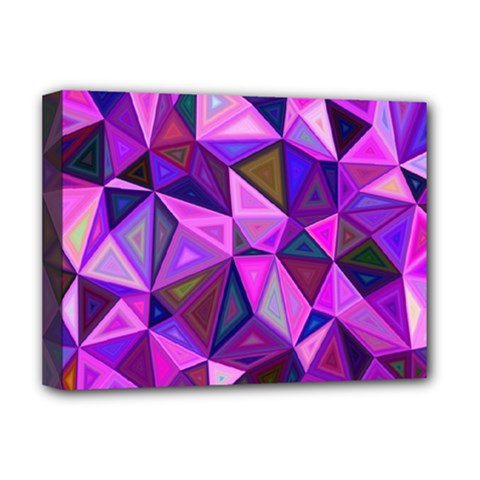 Triangular-shapes-background Deluxe Canvas 16  X 12  (stretched)  by Wegoenart