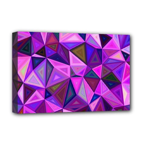 Triangular-shapes-background Deluxe Canvas 18  X 12  (stretched) by Wegoenart