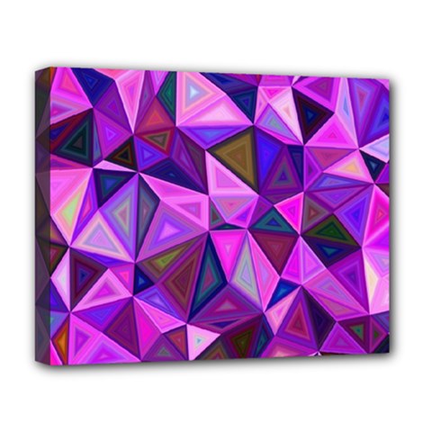 Triangular-shapes-background Deluxe Canvas 20  X 16  (stretched) by Wegoenart