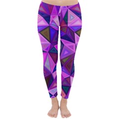 Triangular-shapes-background Classic Winter Leggings by Wegoenart