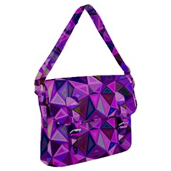 Triangular-shapes-background Buckle Messenger Bag by Wegoenart