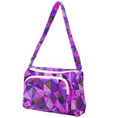 Triangular-shapes-background Front Pocket Crossbody Bag by Wegoenart