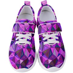 Triangular-shapes-background Women s Velcro Strap Shoes by Wegoenart